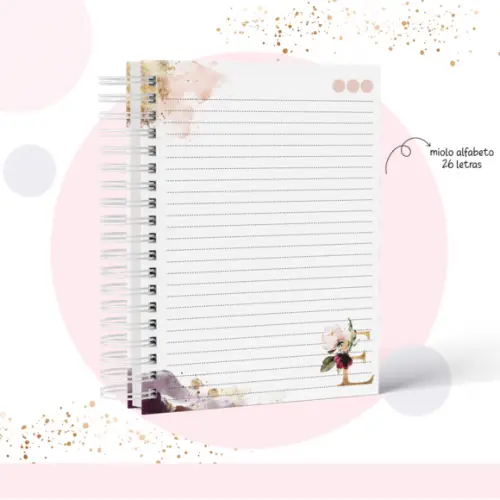 Caderno Feminino A5 - Letras
