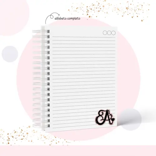 Caderno Feminino A5 - Letras Teens