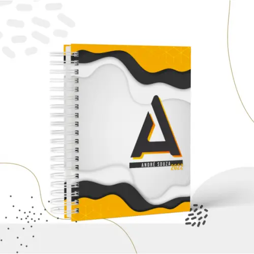 Caderno Masculino A5 - Letras