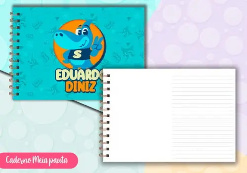 Caderno Meia Pauta - Shark Futvolei Puket