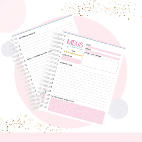 Caderno Filme, series, e livros