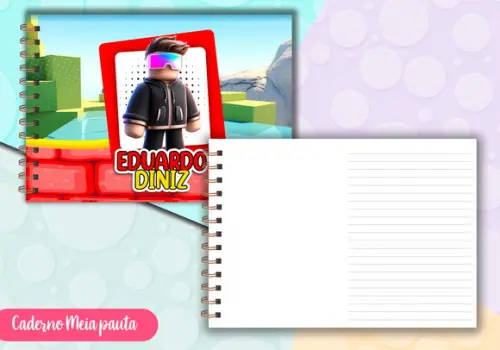 Caderno Meia Pauta - Roblox