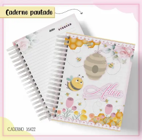 Caderno Pautado - A5 - Abelhinha