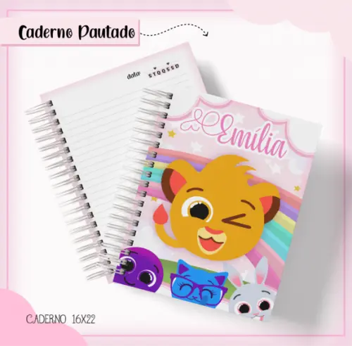 Caderno Pautado - A5 - Bolofofos Menina