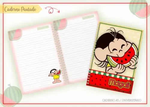 Caderno Pautado A5 - Magali
