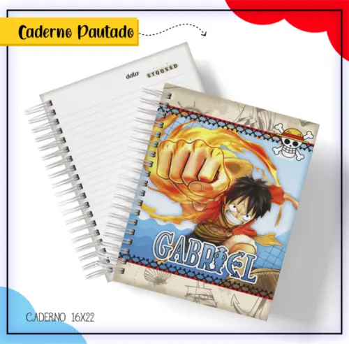 Caderno Pautado A5 - One Piece