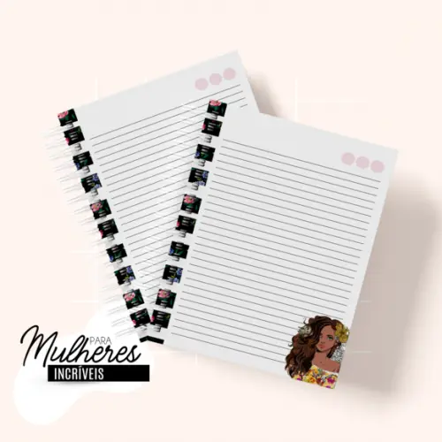 Caderno Personalizado - Coleção Acreditar - Mulher 01
