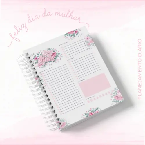 Caderno Planejador Diário - Floral Cultive-se