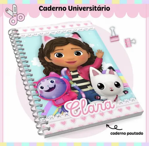 Caderno Universitário - a Casa Mágica da Gaby