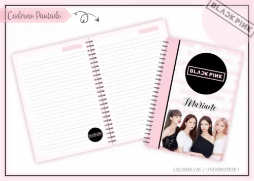 Caderno Universitário - Black Pink