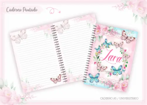 Caderno Universitário - Borboletas