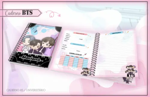 Caderno Universitário - Bts