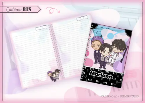 Caderno Universitário - Bts