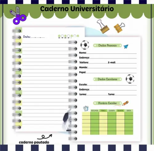 Caderno Universitário - Futebol