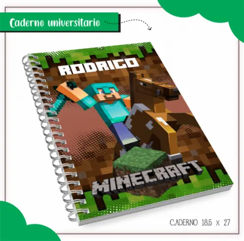 Caderno Universitario - Minecraft