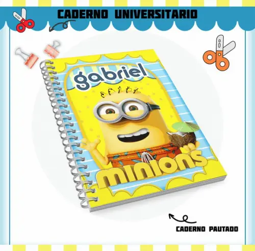 Caderno Universitário - Minions (96 Folhas)