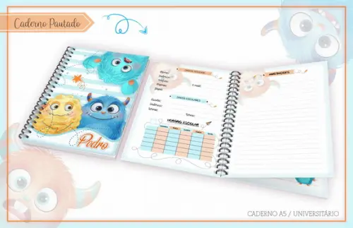 Caderno Universitário - Monstrinhos