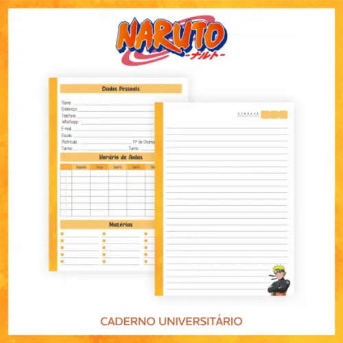 Caderno Universitário - Naruto