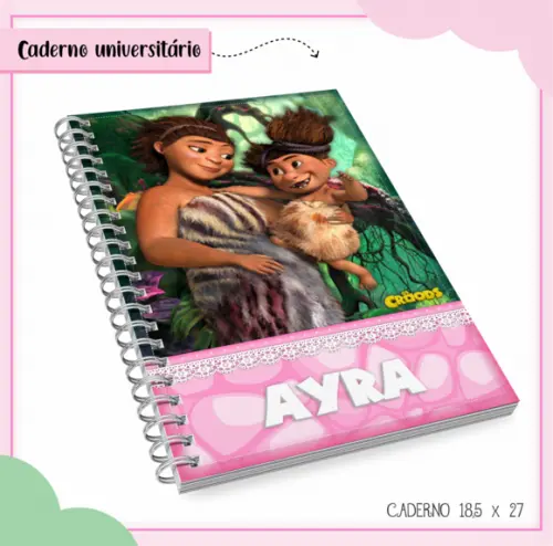 Caderno Universitário - os Croods