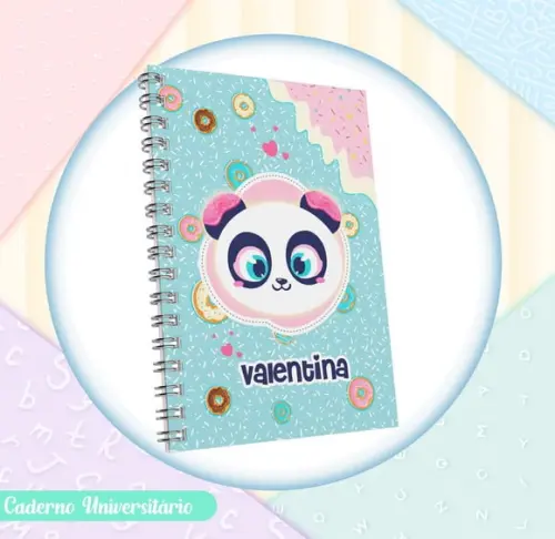 Caderno Universitário - Panda Donuts Puket