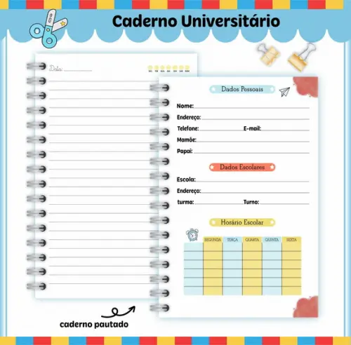 Caderno Universitário - Patrulha Canina Aquarela
