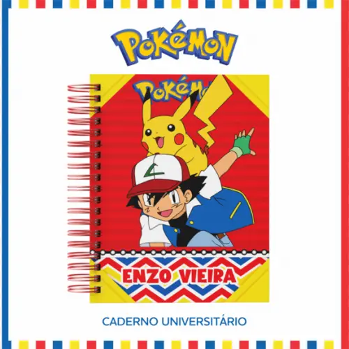 Caderno Universitário - Pokemon