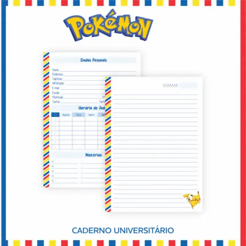 Caderno Universitário - Pokemon
