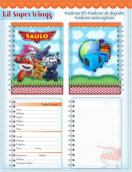 Caderno Universitário - Super Wings