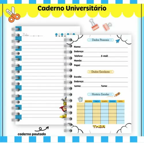 Caderno Universitário - Thor Baby)