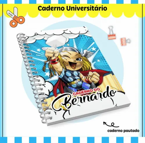 Caderno Universitário - Thor Baby)