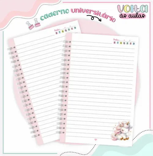 Caderno Universitário - Unicornio 02