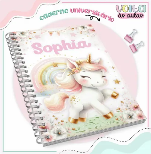 Caderno Universitário - Unicornio 02