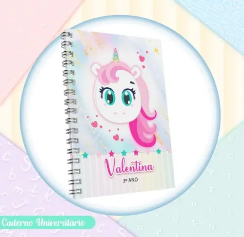 Caderno Universitário - Unicornio Puket