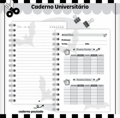Caderno Universitário - Wandinha
