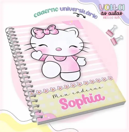 Caderno Universitário Grande - Hello Kitty