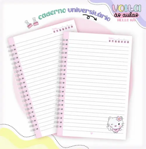 Caderno Universitário Grande - Hello Kitty