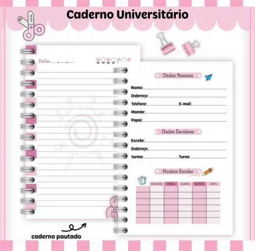 Caderno Universitário Grande - Sakura