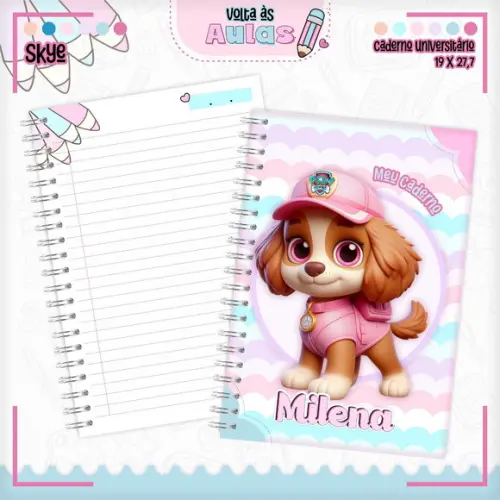 Caderno Universitário Grande - Skye Kids