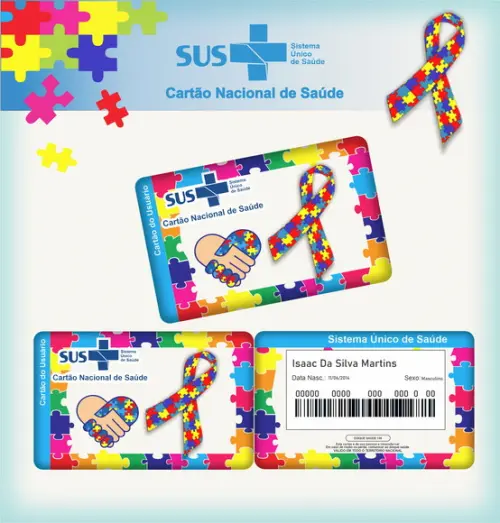 Cartão Sus - Plastificado - Autismo (mas ou Fem))