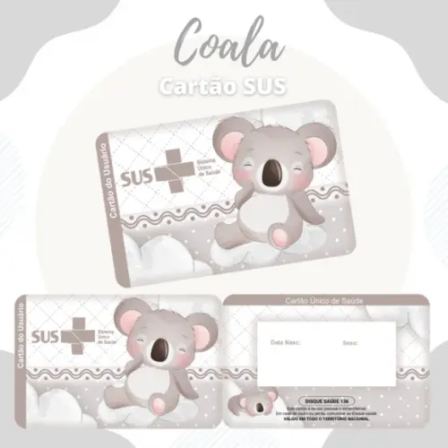 Cartão Sus - Plastificado - Coala