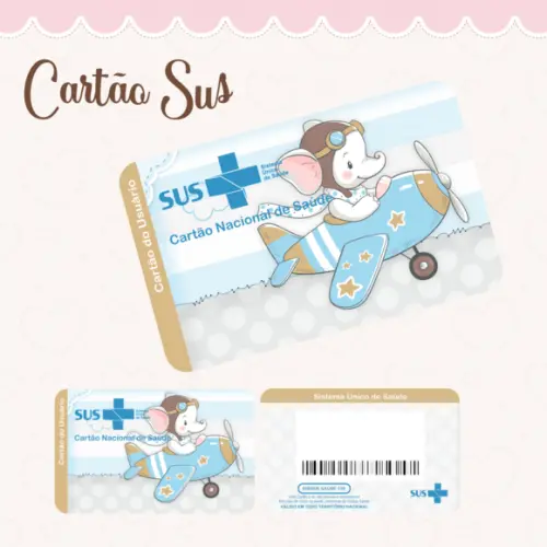 Cartão Sus - Plastificado - Elefante Aviador