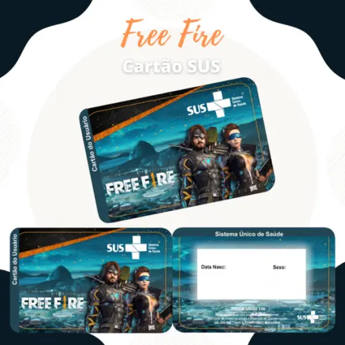 Cartão Sus - Plastificado - Freefire