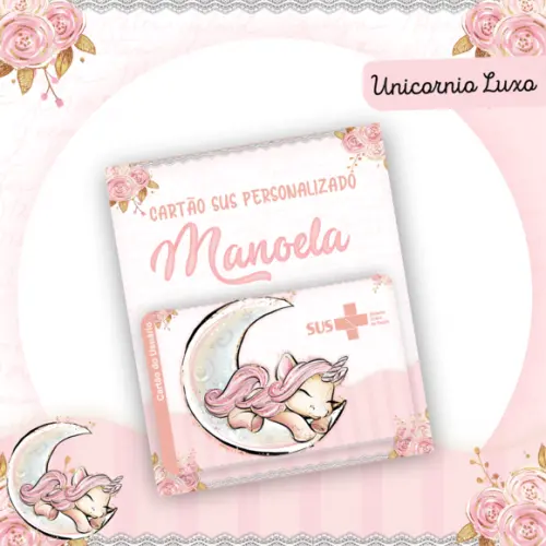 Cartão Sus - Plastificado - Unicornio Luxo
