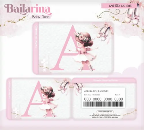 Cartão Sus - Pvc - Bailarina