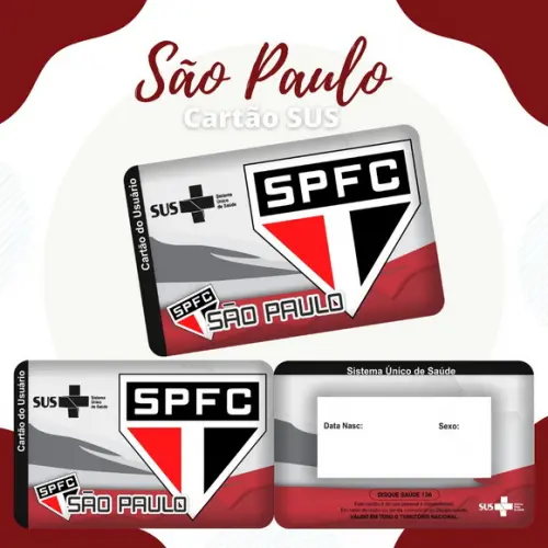 Cartão Sus - Pvc - Futebol Sao Paulo