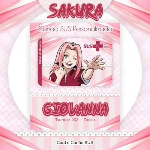 Cartão Sus - Pvc - Sakura