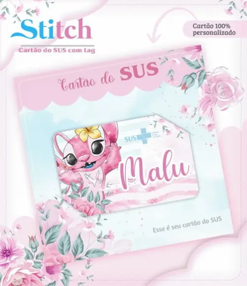 Cartão Sus - Pvc - Stitch Angel