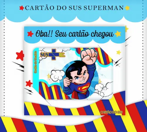 Cartão Sus - Pvc - Super Homem