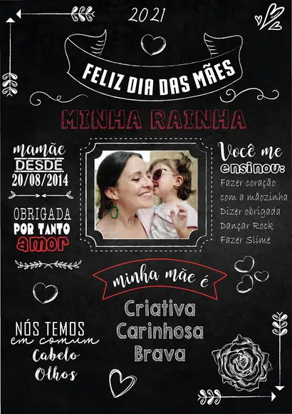 Chalkboard Digital - Dia das Mães