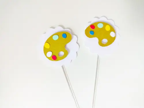 Combo - Topper de Docinho e Forminhas - Aquarela (60un)